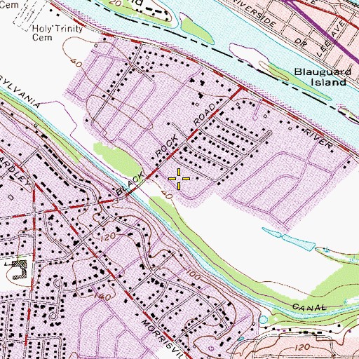 Topographic Map of River Glen, PA