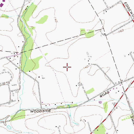 Topographic Map of Silver Lake at Newtown, PA