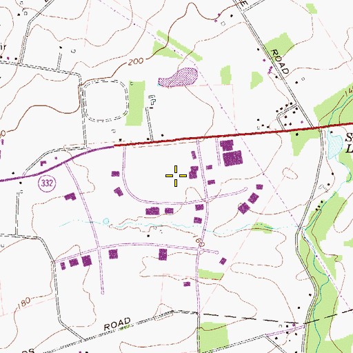 Topographic Map of Worstalls Farms, PA
