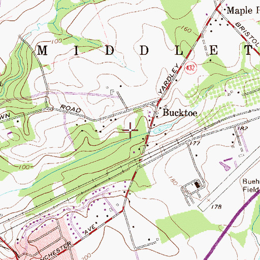 Topographic Map of Strawberry Ridge, PA