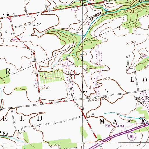 Topographic Map of Sunny Knolls, PA