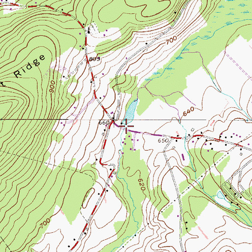 Topographic Map of Blue Mountain Dam, PA