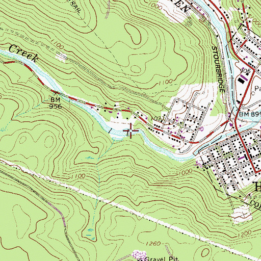 Topographic Map of Debris Dam Number One, PA