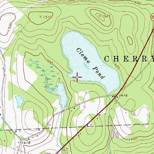 Topographic Map of Lake Clemo Dam, PA