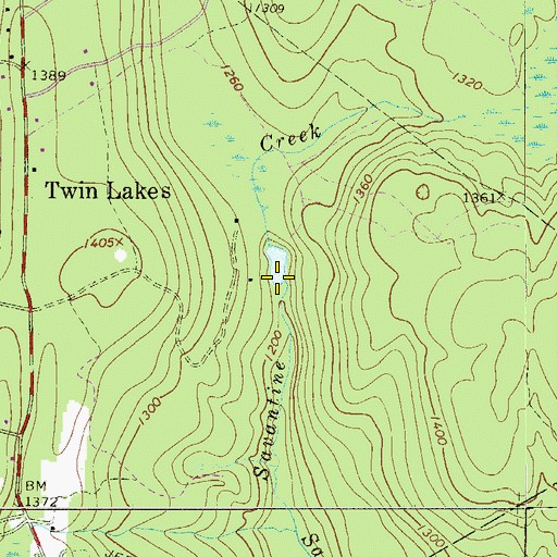 Topographic Map of White Dam, PA