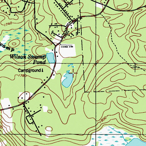 Topographic Map of Number Three Dam, PA