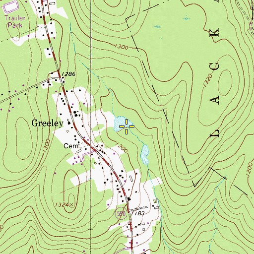 Topographic Map of Winkler Dam, PA
