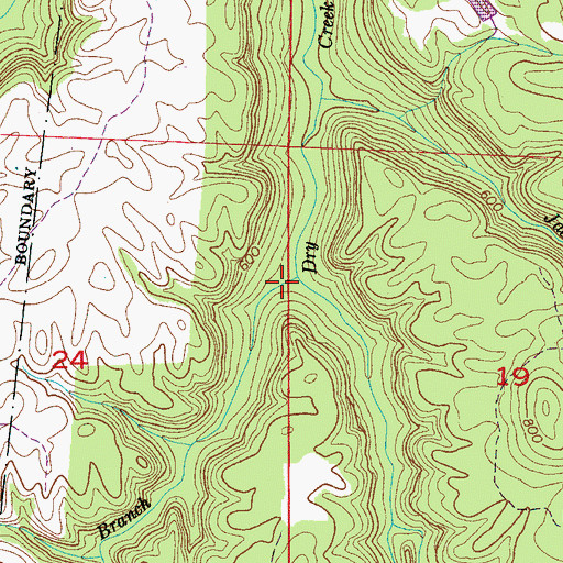Topographic Map of Jimmie Branch, AL