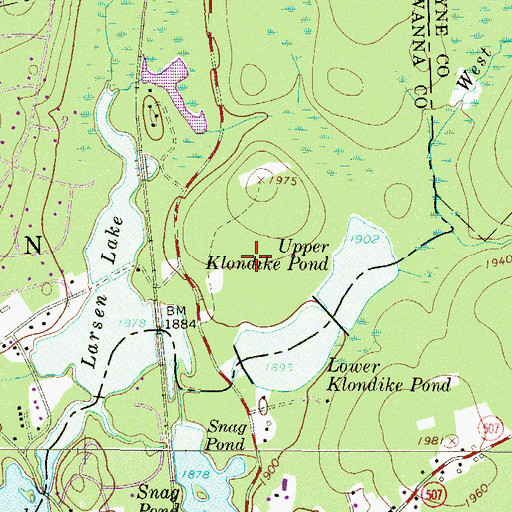 Topographic Map of Lower Dam, PA