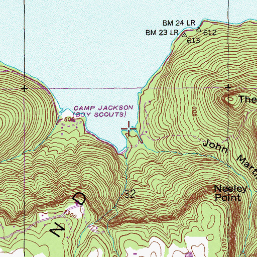 Topographic Map of John Martin Hollow, AL