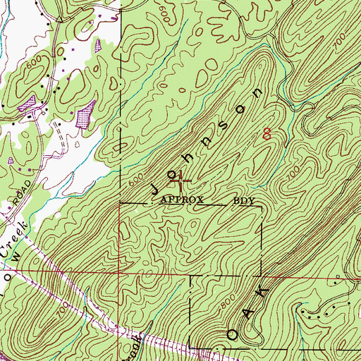 Topographic Map of Johnson Mountain, AL