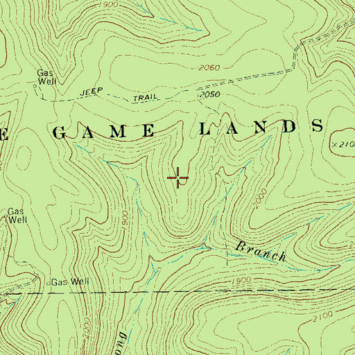 Topographic Map of State Game Lands Number 25, PA
