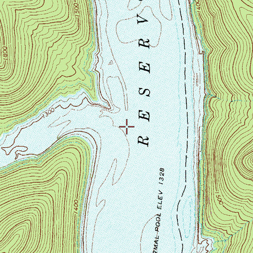 Topographic Map of Cornplanter Indian Reservation (historical), PA