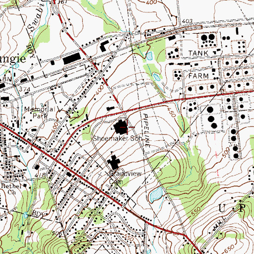 Topographic Map of Eyer Junior High School, PA