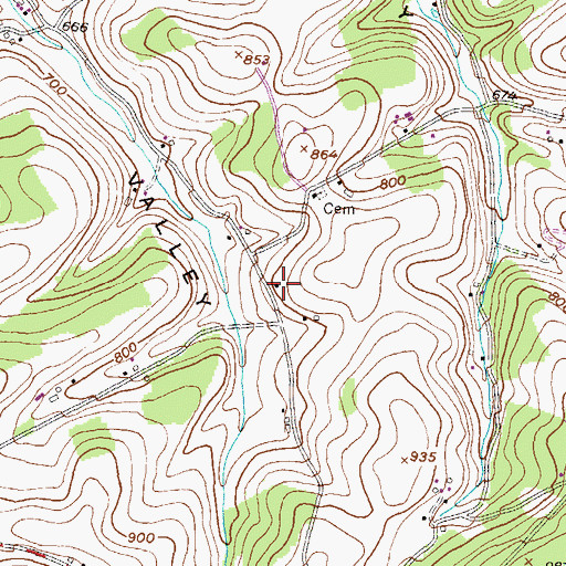 Topographic Map of Sterner School, PA