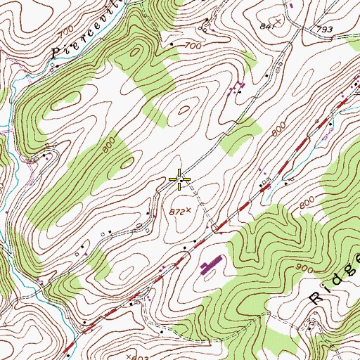 Topographic Map of Fair School, PA