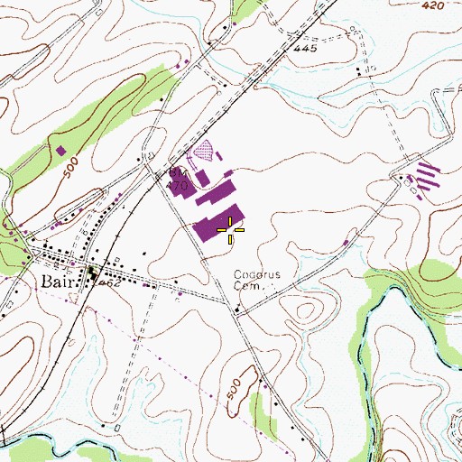 Topographic Map of Sprenkel School, PA