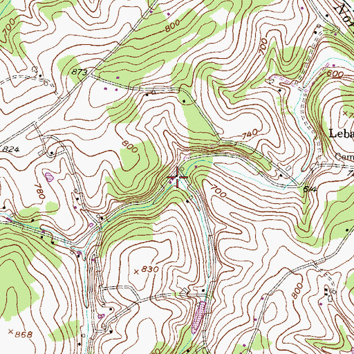 Topographic Map of Grove Mill (historical), PA