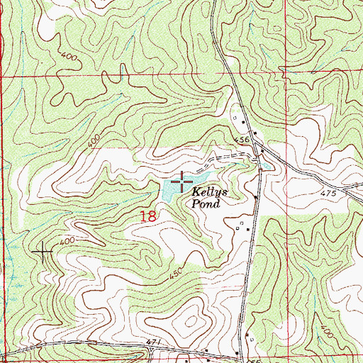 Topographic Map of Kellys Pond, AL