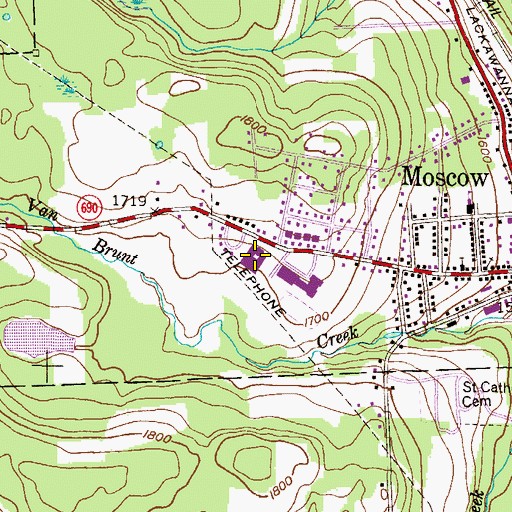 Topographic Map of Arthur T Howells Middle School, PA
