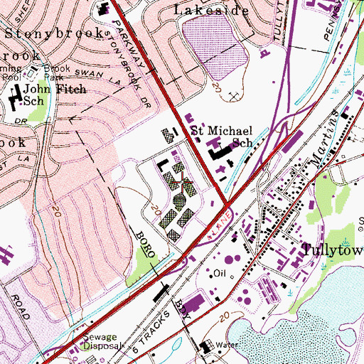 Topographic Map of Levittown Plaza, PA