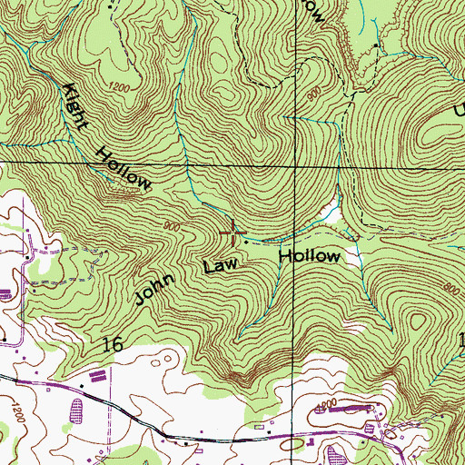 Topographic Map of Kight Hollow, AL