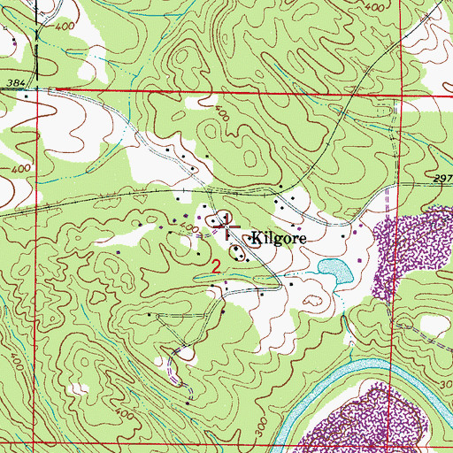 Topographic Map of Kilgore, AL