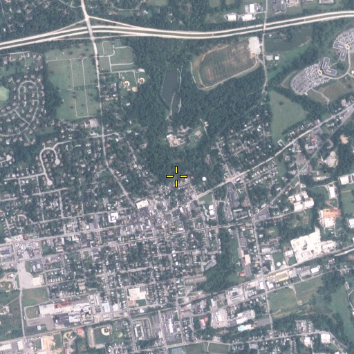 Aerial/Satellite Image of New Garden Memorial United American Methodist Episcopal Church, PA