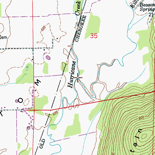 Topographic Map of Killingsworth Cove Branch, AL