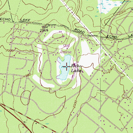 Topographic Map of Echo Lake, PA