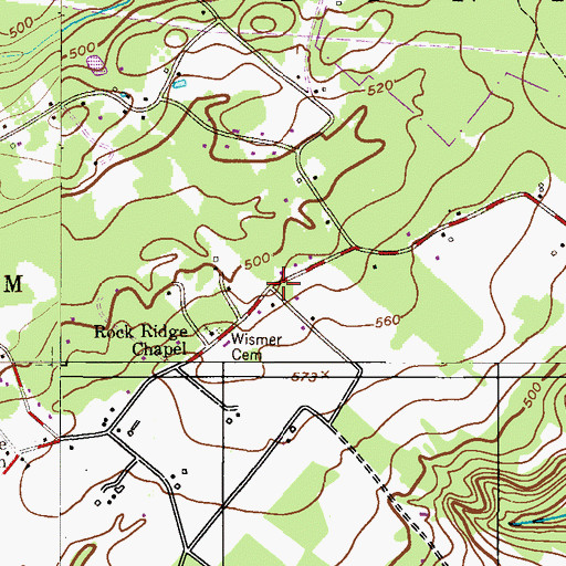 Topographic Map of Clay Ridge, PA