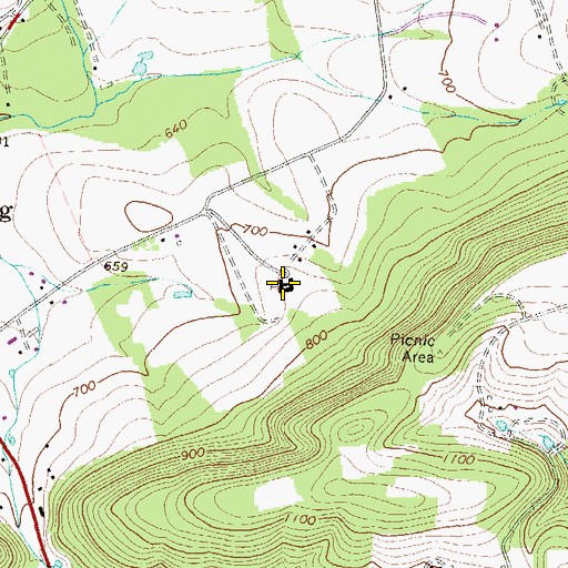 Topographic Map of Carmelite Monastery, PA