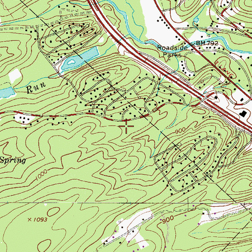 Topographic Map of Barton Glen, PA