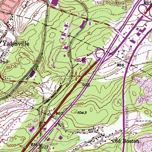 Topographic Map of Jenkins Junction Station, PA