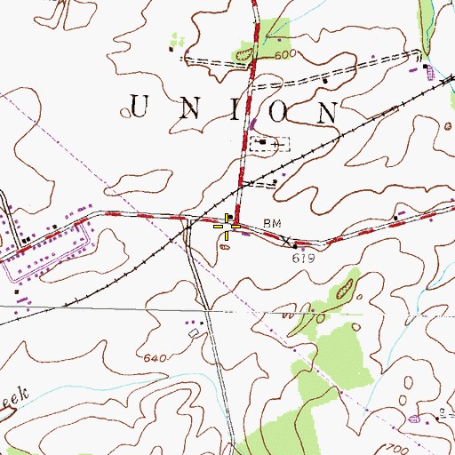 Topographic Map of Lefevre, PA