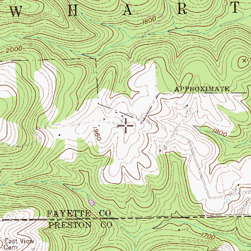 Topographic Map of Wirsing, PA