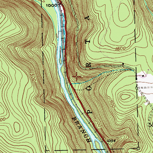 Topographic Map of Wayside Memorial State Forest Picnic Area, PA