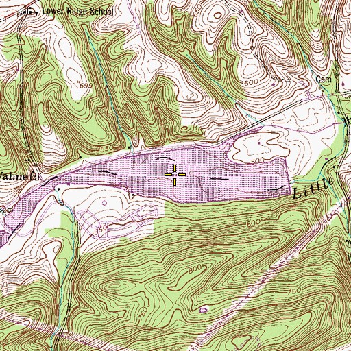 Topographic Map of Little Buffalo Lake, PA