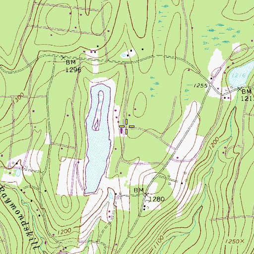 Topographic Map of Pocono Mountain Woodland Lakes, PA