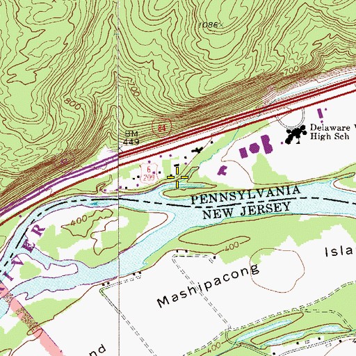 Topographic Map of Rosetown Creek, PA