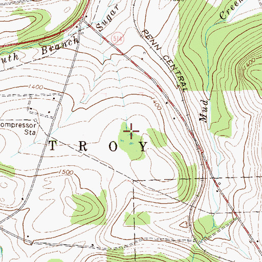 Topographic Map of Tenneco Heliport, PA