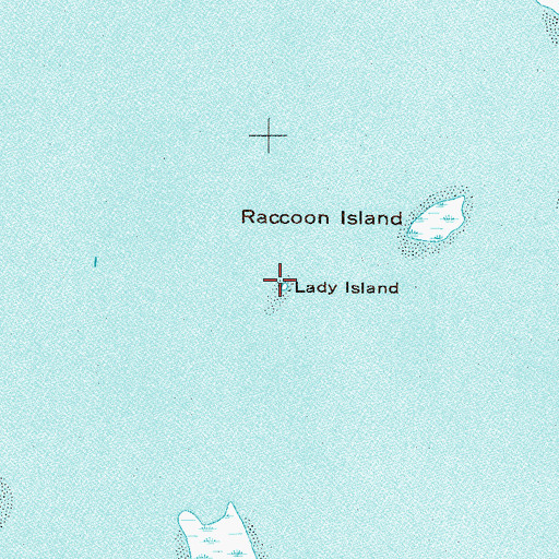 Topographic Map of Lady Island, AL