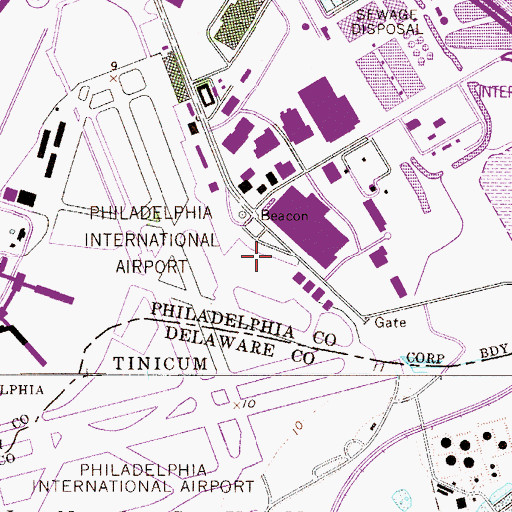 Topographic Map of S and C Distribution Center Heliport, PA