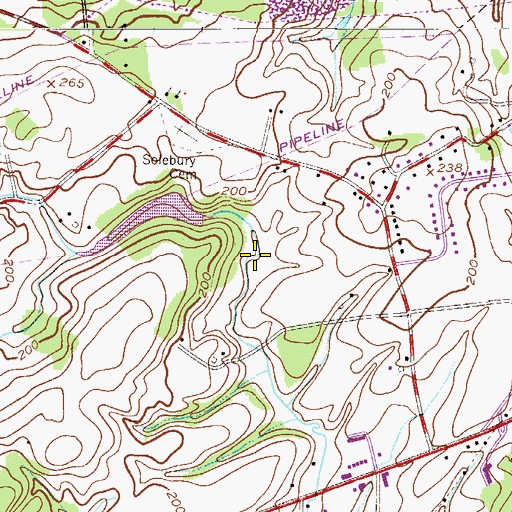 Topographic Map of Holiday Inn of New Hope Airport (historical), PA