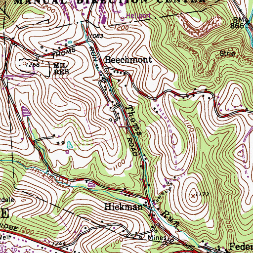 Topographic Map of Oakdale AHP, PA