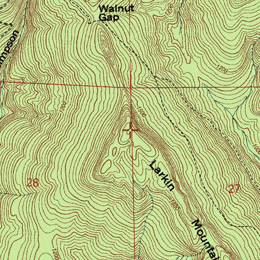 Topographic Map of Larkin Mountain, AL