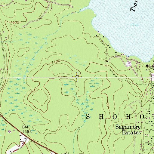 Topographic Map of Walker Lake Dam, PA