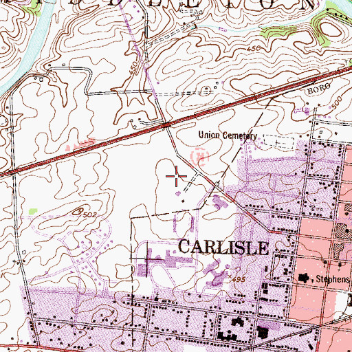 Topographic Map of Wilson Middle School, PA