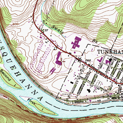 Topographic Map of Route 6 Plaza, PA