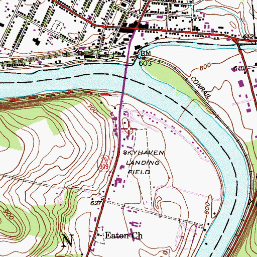 Topographic Map of Village Center, PA